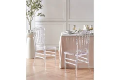 Matsalsstol Beliani Mendon set om 2 Transparent