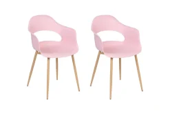 Matsalsstol Beliani Utica set om 2 Pink