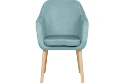 Matsalsstol Beliani Yorkville II Blått-Ljust Trä Light blue