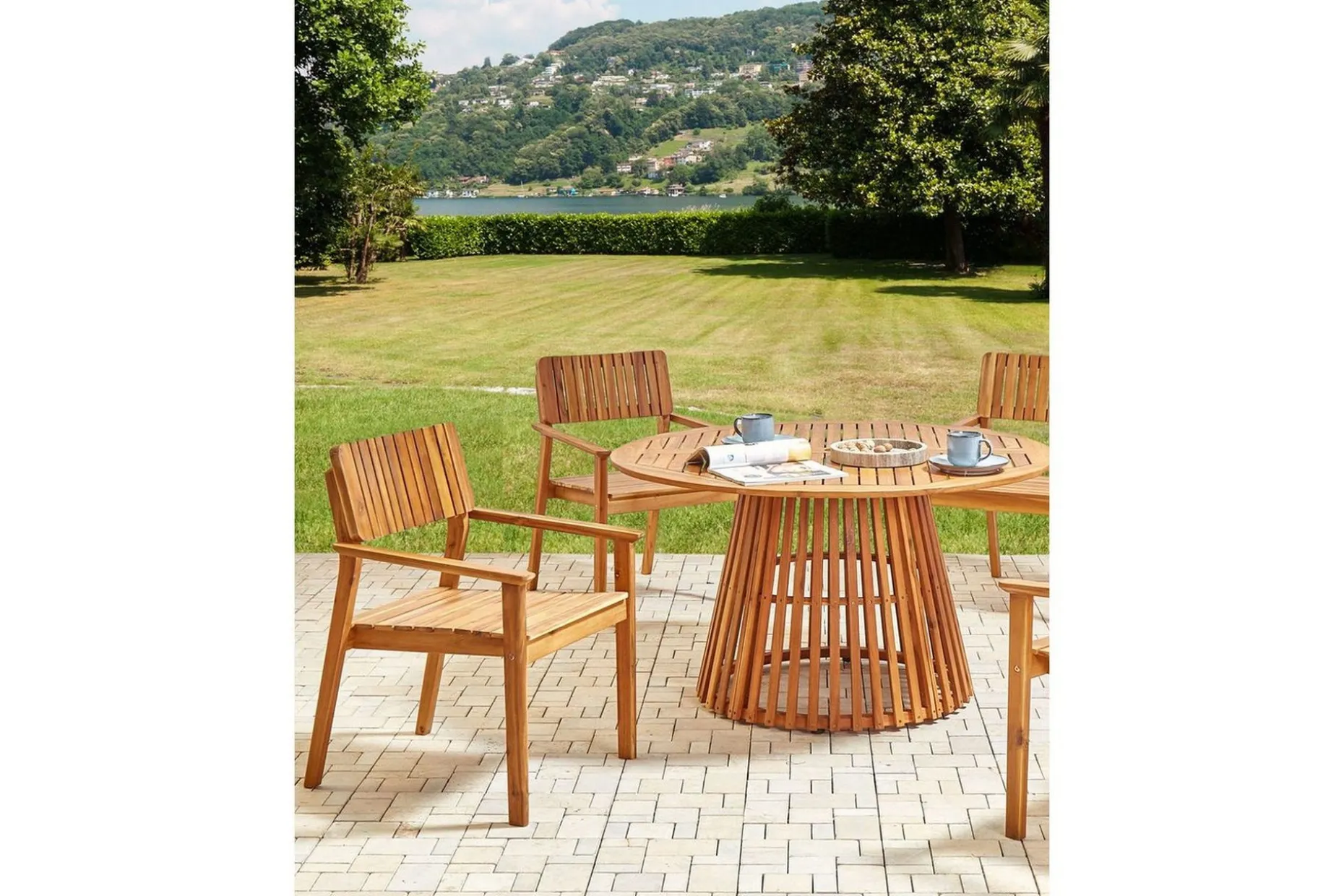 Matstol Beliani Agello set om 2 Light wood