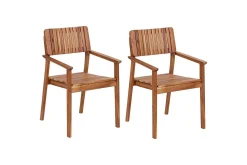 Matstol Beliani Agello set om 2 Light wood
