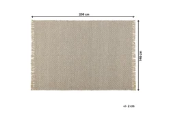 Matte 140 x 200 cm beige ALADAG
