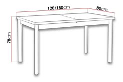 Max Spisebord 120x80x78 cm