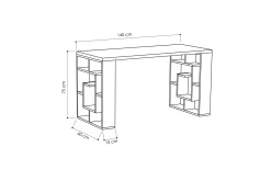Mazell Skrivebord 140 cm med Oppbevaring Hyller