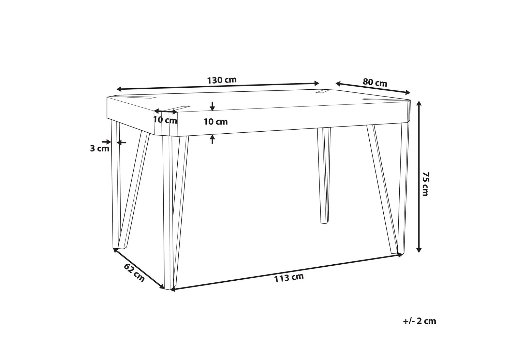 Mcgetrick Spisebord 130x180 cm