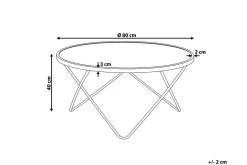 Meerah Sofabord 80 cm Rundt