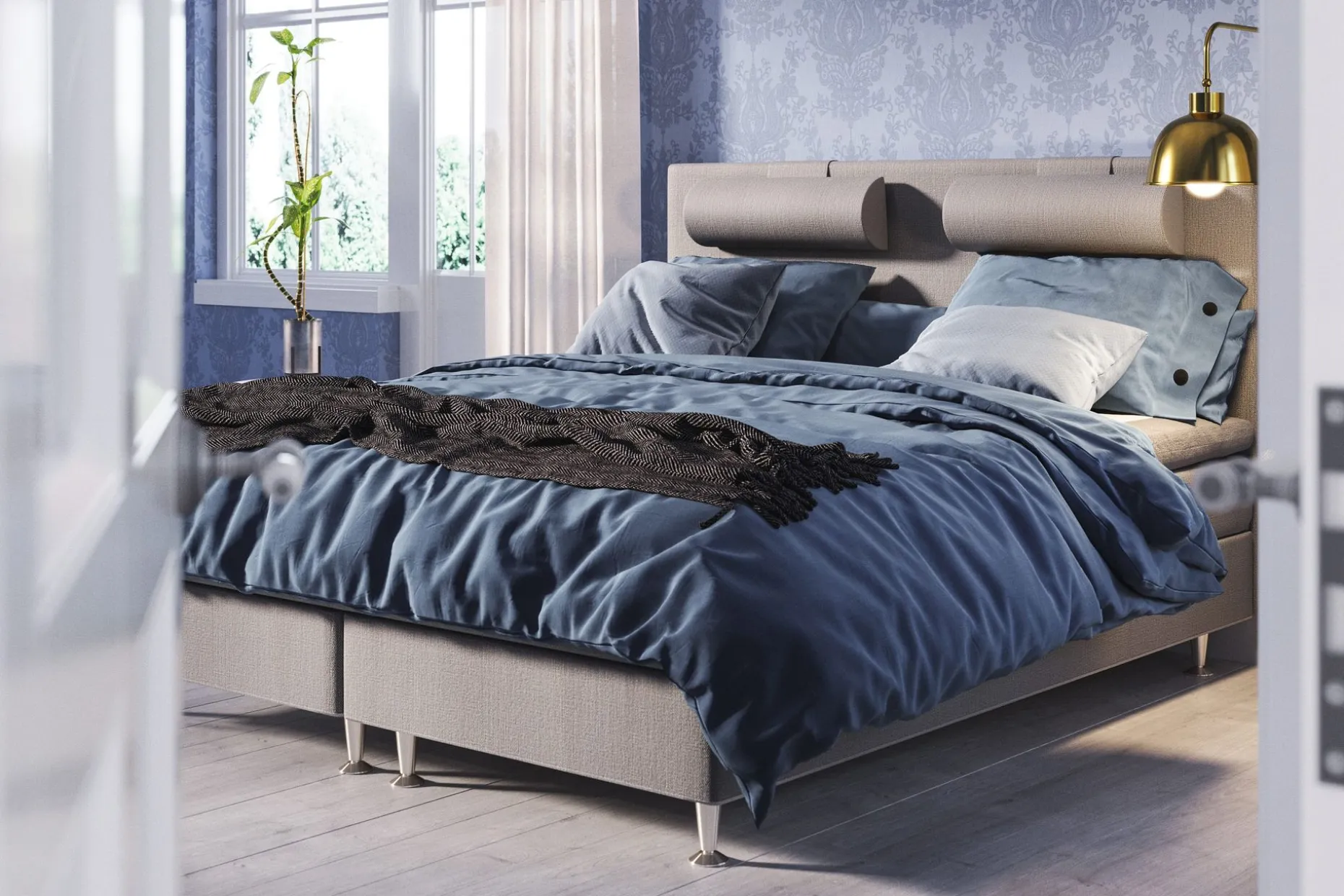 Meja Glatt Sengegavl 140x120