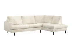 Menard Compact 4-seters Høyrevendt L-formet Sjeselongsofa i Fløyel