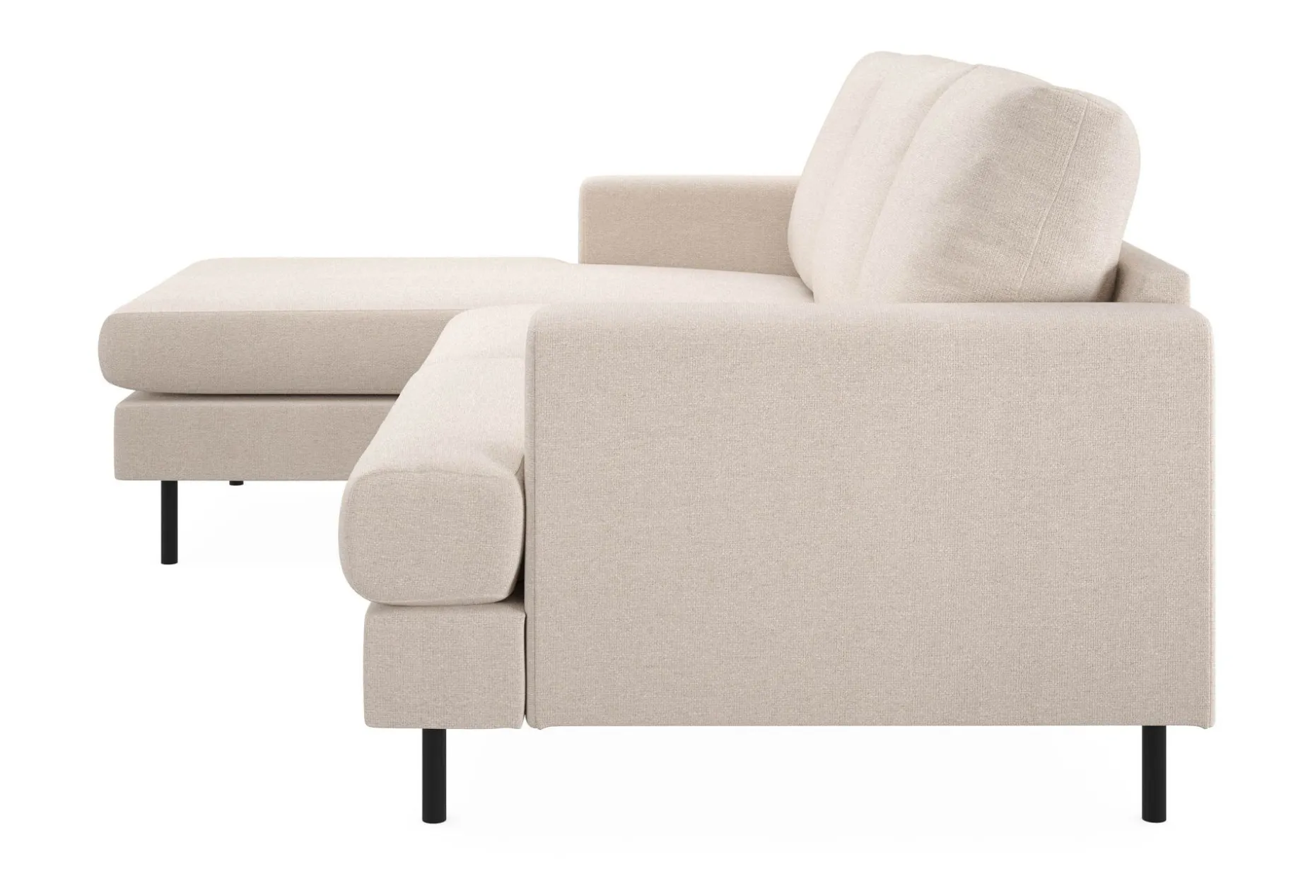 Menard Compact 3-seters Venstrevendt L-formet Divansofa i Stoff