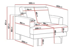 Menard Dyp Lenestol 97 cm bred