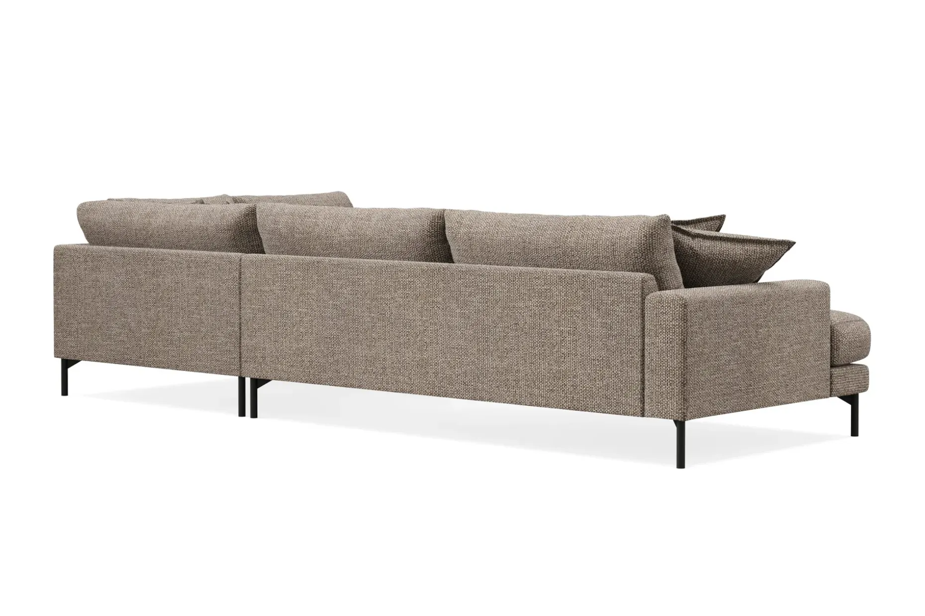 Menard Premium 5-seters høyrevendt L-formet dyp sjeselongsofa i chenille