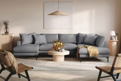 Menard 4-seters Høyrevendt Stor U-formet Dyp Sofa med Divan og Sjeselong i Stoff