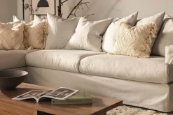 Menard 4-seters Venstrevendt Dyp L-formet Sjeselongsofa i Stoff