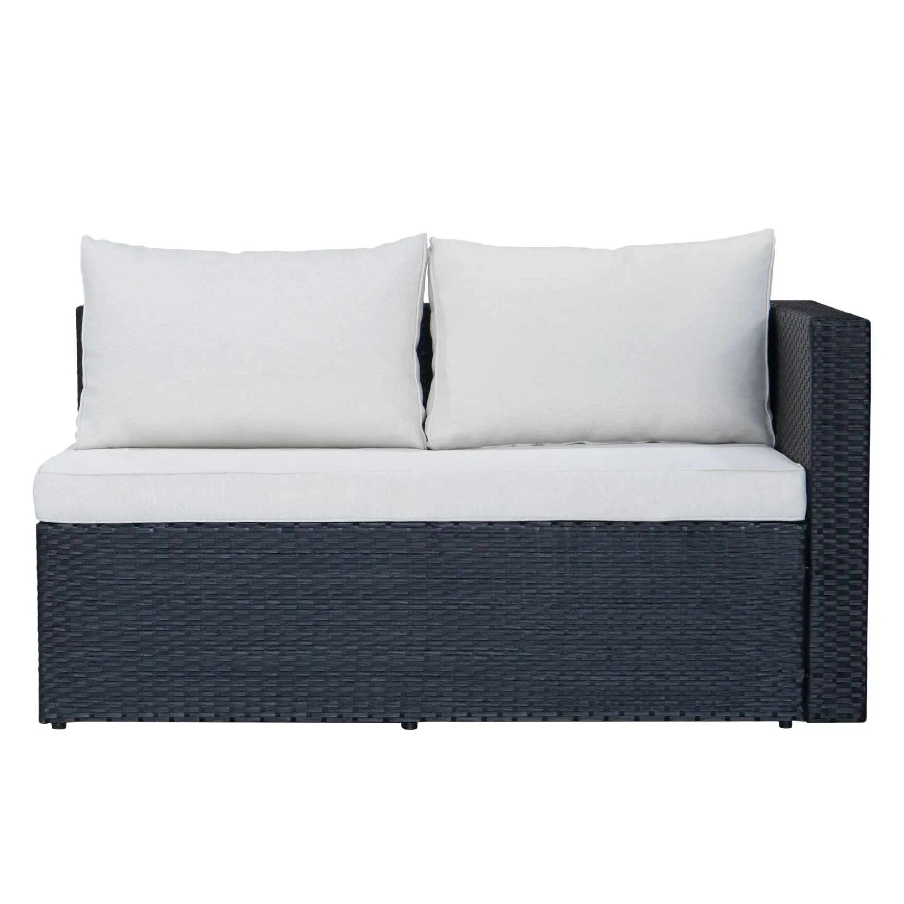 Mendoza l-formet 4-seters sofagruppe i kunstrotting for altan og terrasse