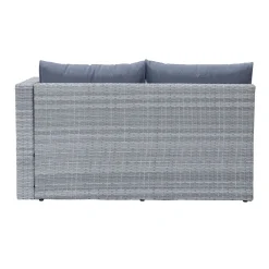 Mendoza l-formet 4-seters sofagruppe i kunstrotting for altan og terrasse