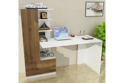 Merinoz Skrivebord 120 cm med Oppbevaring Hyller + Skuff + S