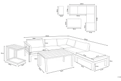 Messina Loungegruppe 147 cm