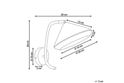 Methana Vegglampe G9