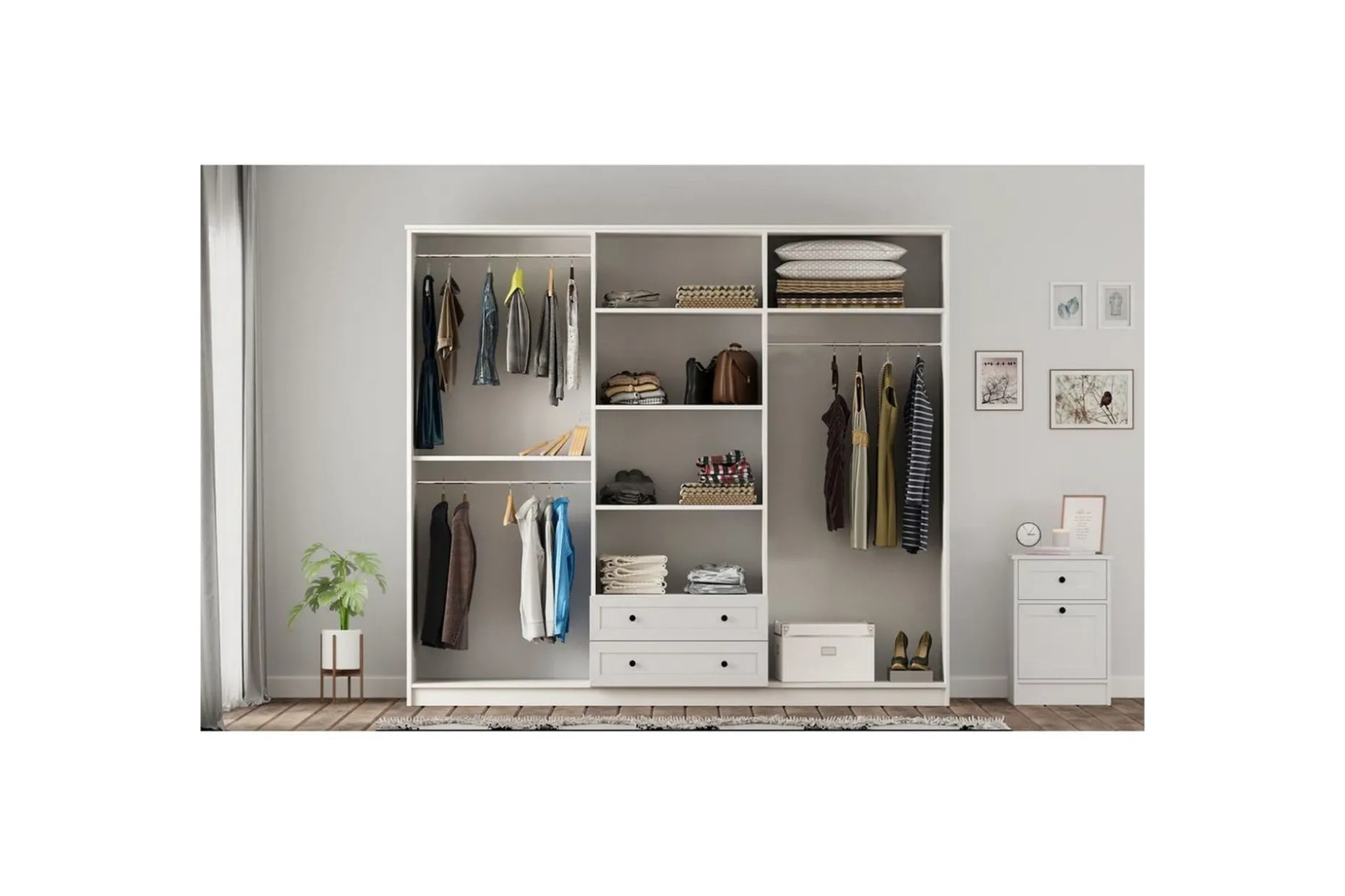 Meyra Garderobe 210x210 cm
