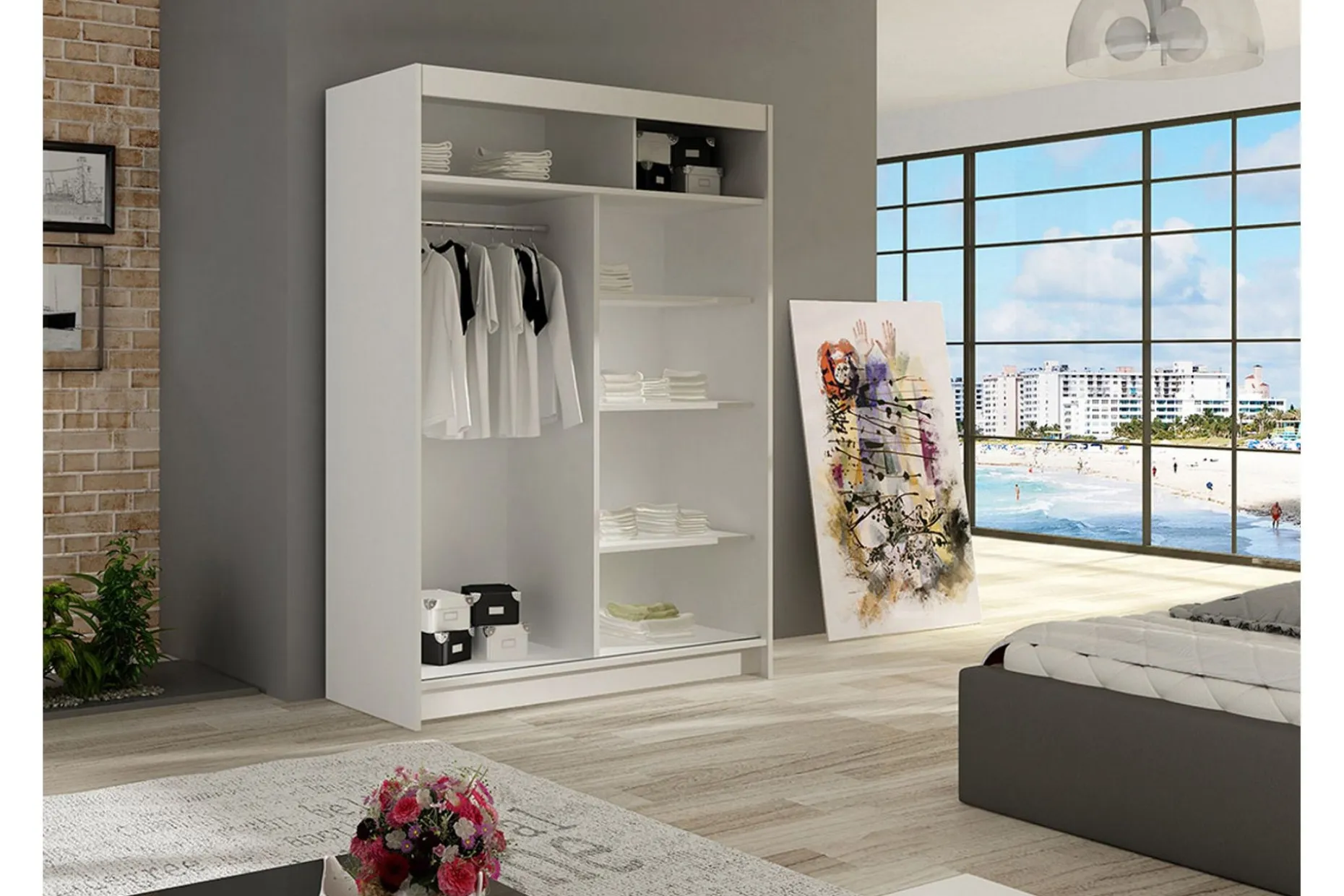 Miami Garderobe 120x58x200 cm