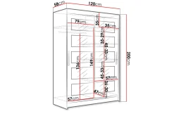 Miami Garderobe 120x58x200 cm