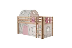 Middelseng med gardin Pino Birdy Naturlig, Naturlig, Uten sklie, Birdy, 3
