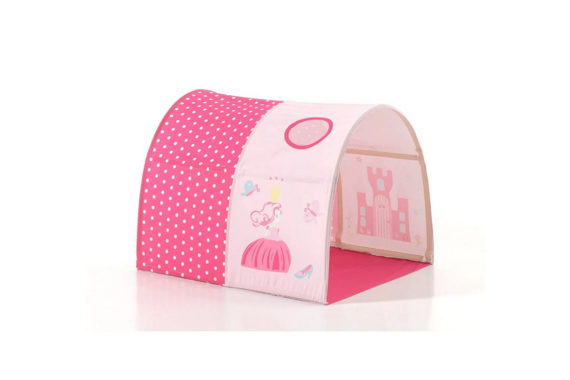Middelseng med gardin Pino Princess Naturlig, Naturlig, Uten sklie, Prinsesse, Ingen lommer