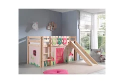 Middelseng med gardin Pino Spring Naturlig, Naturlig, Med sklie, Uten tunnel, 3