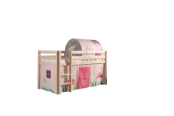 Middelseng med gardin Pino Spring Naturlig, Naturlig, Uten sklie, Uten tunnel, Uten lommer