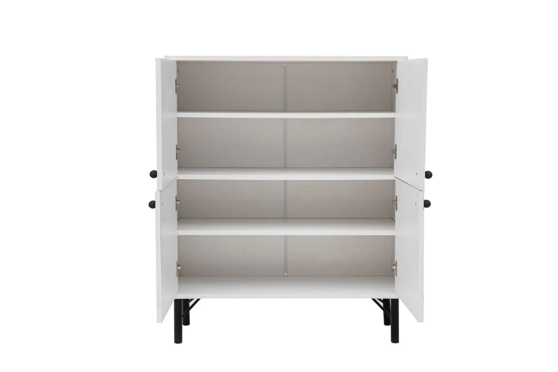 Midia Highboard 95x111 cm Hvit/Brun/Lilla/Gul