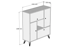 Mijdrekt Highboard 35x105 cm