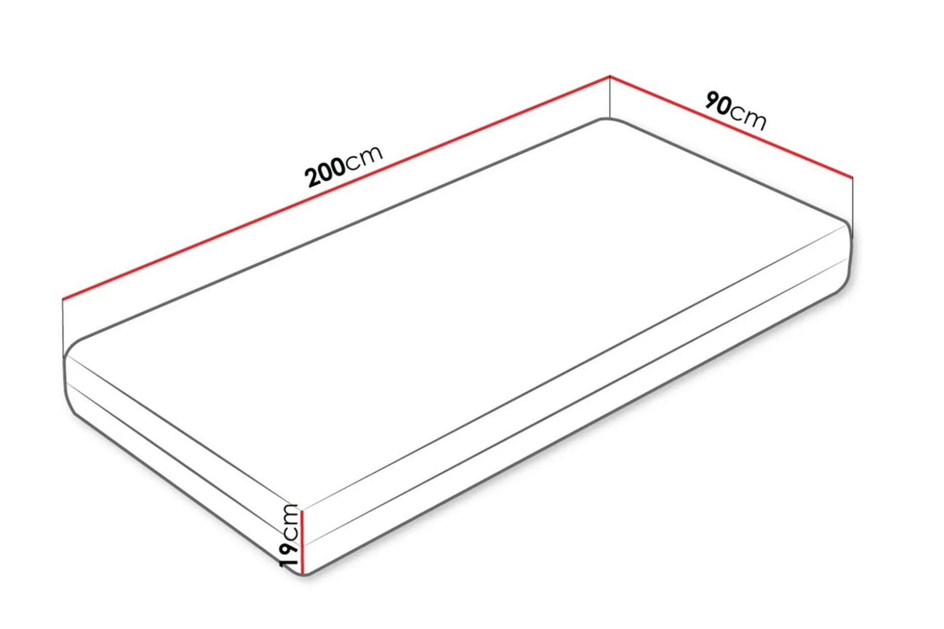 Milleryr Skummadrass 90x200 cm