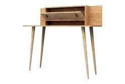 Mod Design Skrivebord 120 cm med Oppbevaring Hylle+Luke Lærb