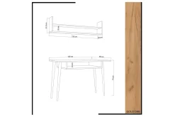 Mod Design Skrivebord 120 cm med Oppbevaring Vegghylle
