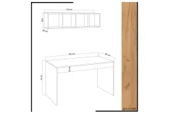 Mod Design Skrivebord 120 cm med Oppbevaring Vegghylle