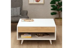 Mod Design Sofabord 80 cm med Oppbevaringsskuff + Hylle
