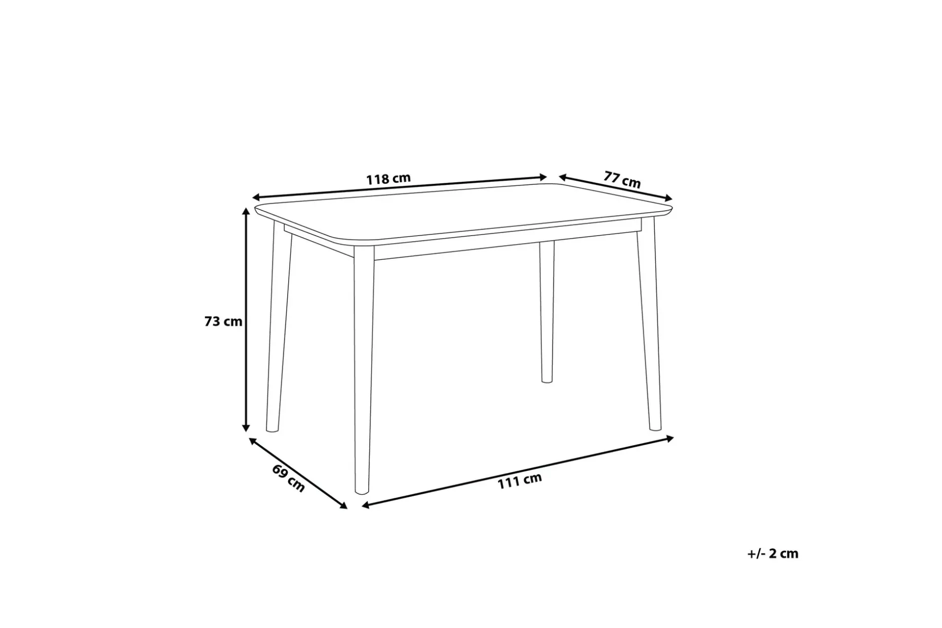 Modesto Spisebord 118 cm