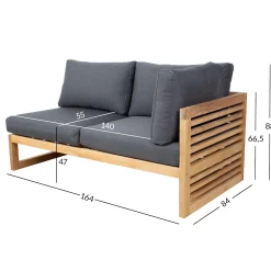 Modulsofa HOME4YOU Serenity 2-seter Venstre arm