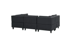 Modulsoffa Beliani Unstad Beige/svart Black