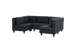 Modulsoffa Beliani Unstad Beige/svart Black
