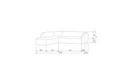 Mooli Sofa med Sjeselong 3-seter
