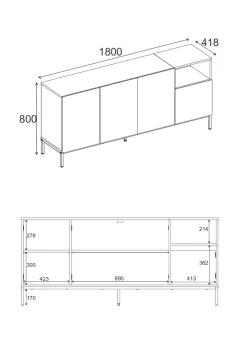 Morlen Konsoll 180x80x41,8 cm