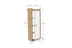 Multi Purpose Cabinet Eik|Hvit