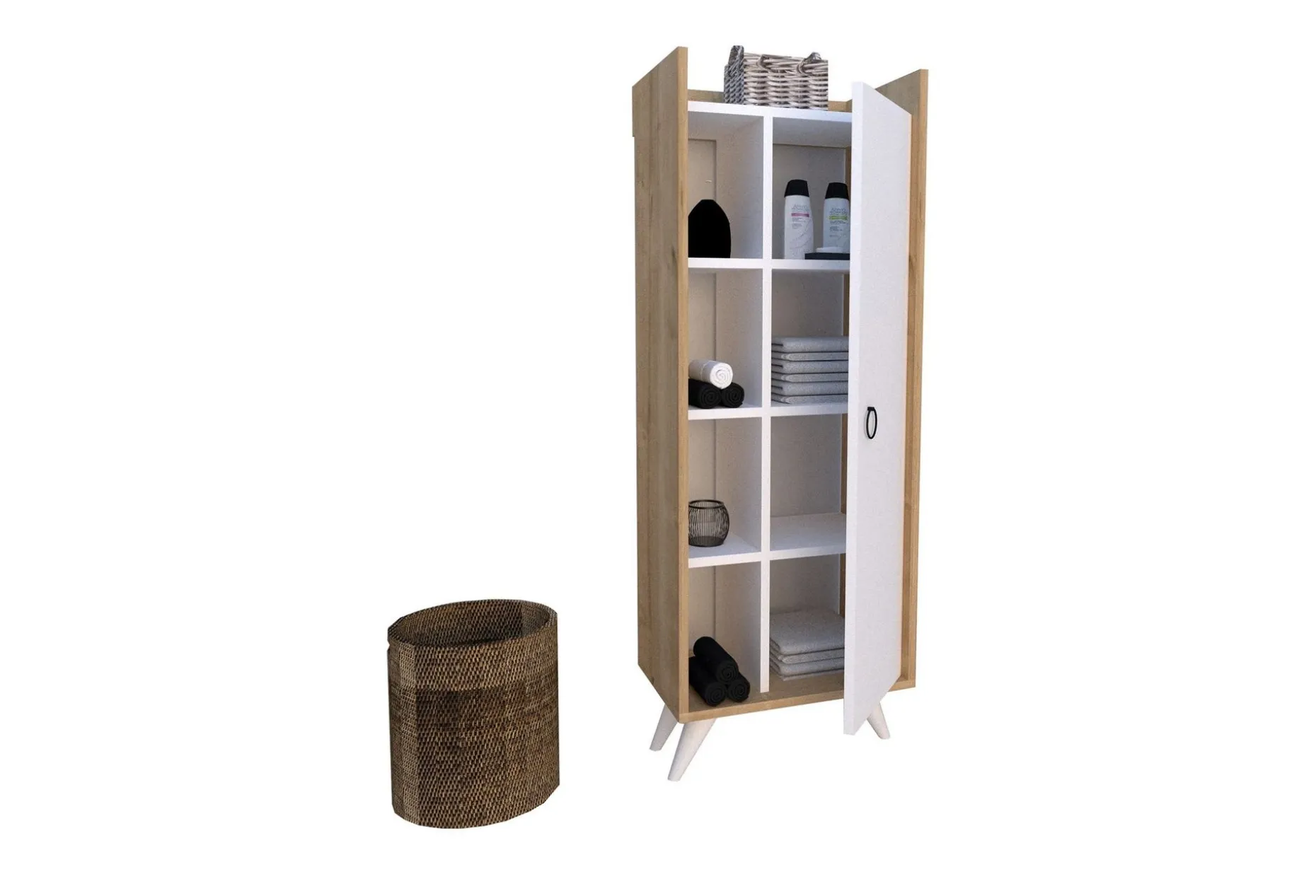 Multi Purpose Cabinet Eik|Hvit