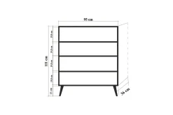 Multi Purpose Cabinet Hvit|Svart