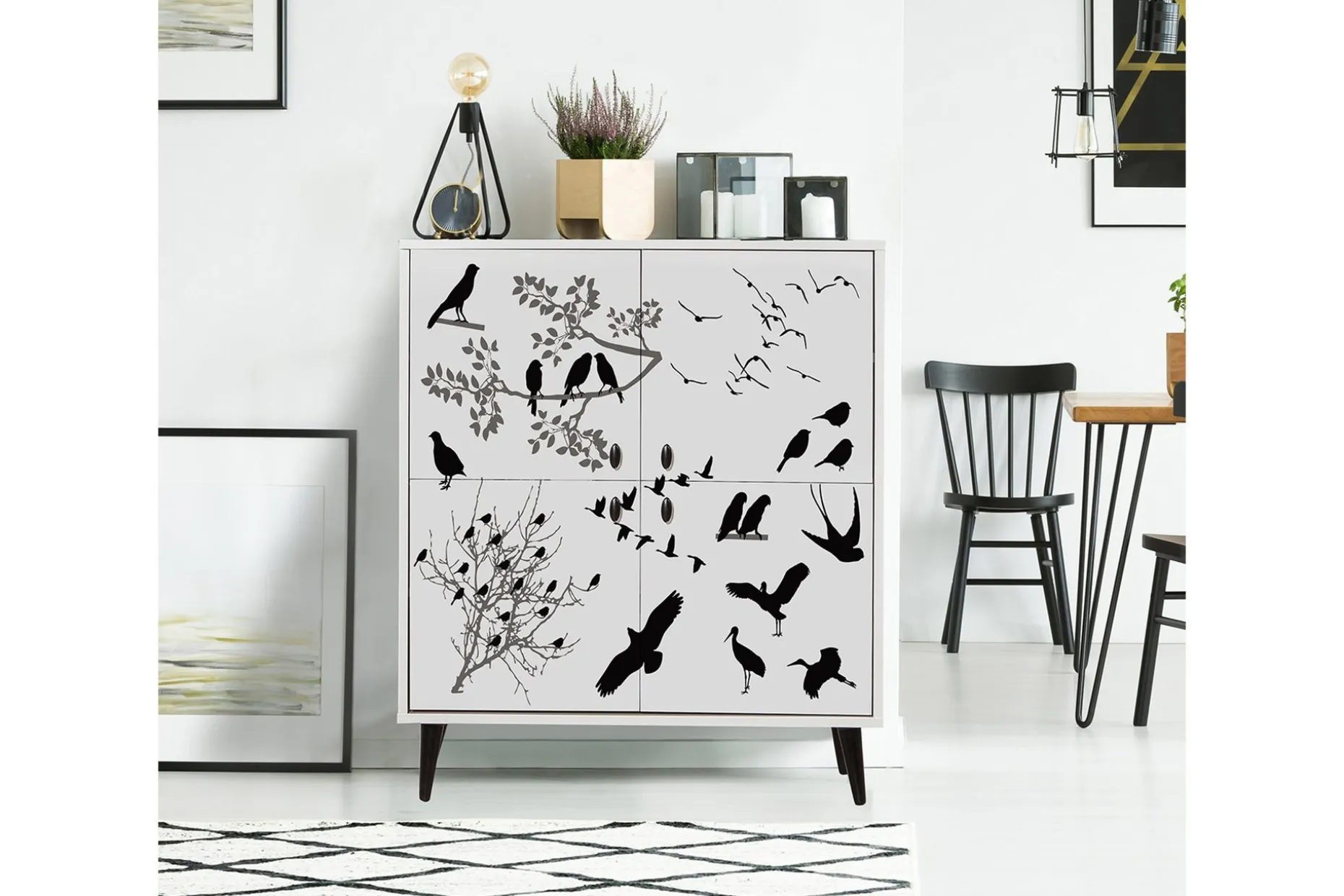 Multi Purpose Cabinet Hvit|Svart