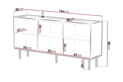 Munkedal Kommode 166 cm