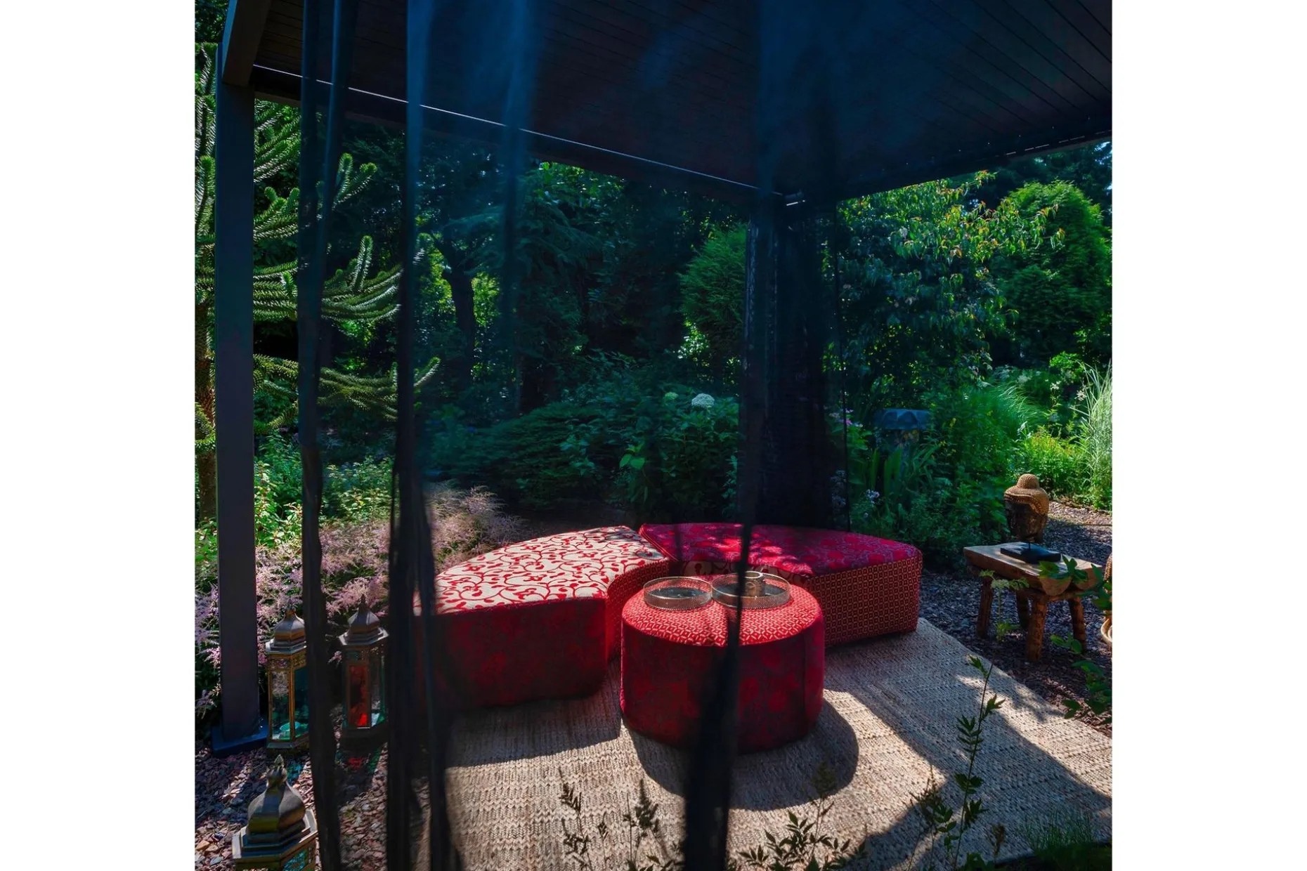 Myggnett til Pavilion Mirador 300x300 cm 4 stk Sort
