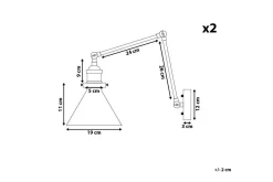 Narve Vegglampe 2 stk E27