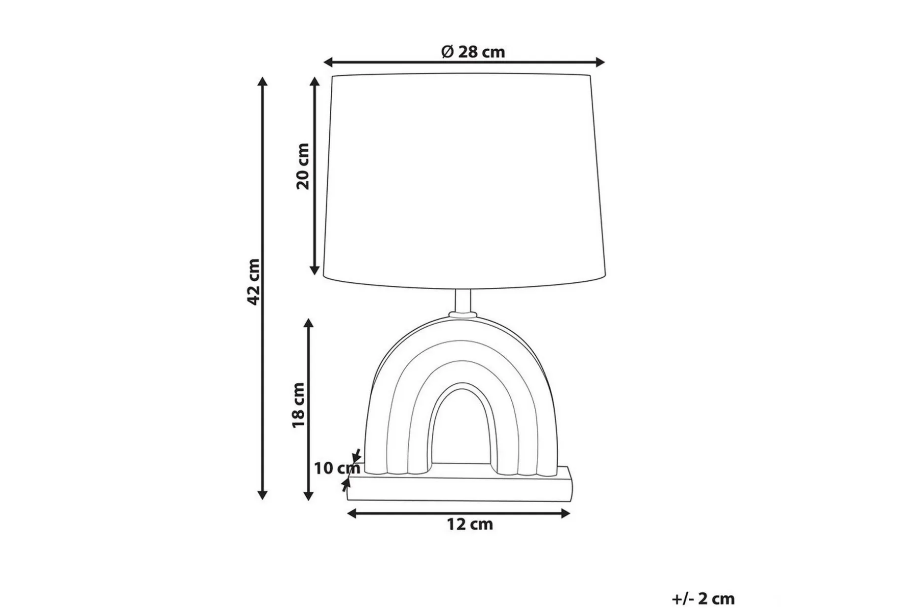 Natni Bordlampe 42 cm E27